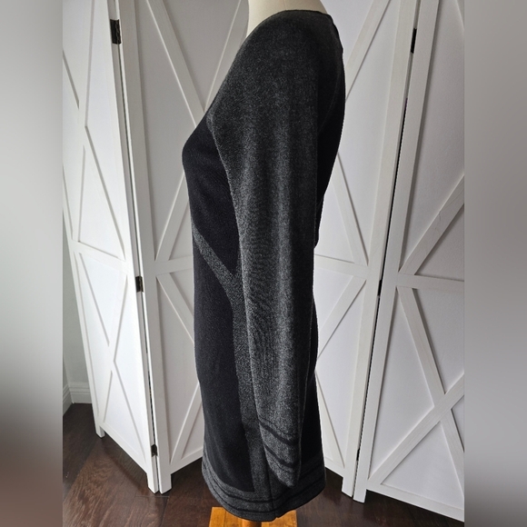 Max Studio Black and Gray Long-sleeve Midi Sweater Dress - Picture 4 of 8